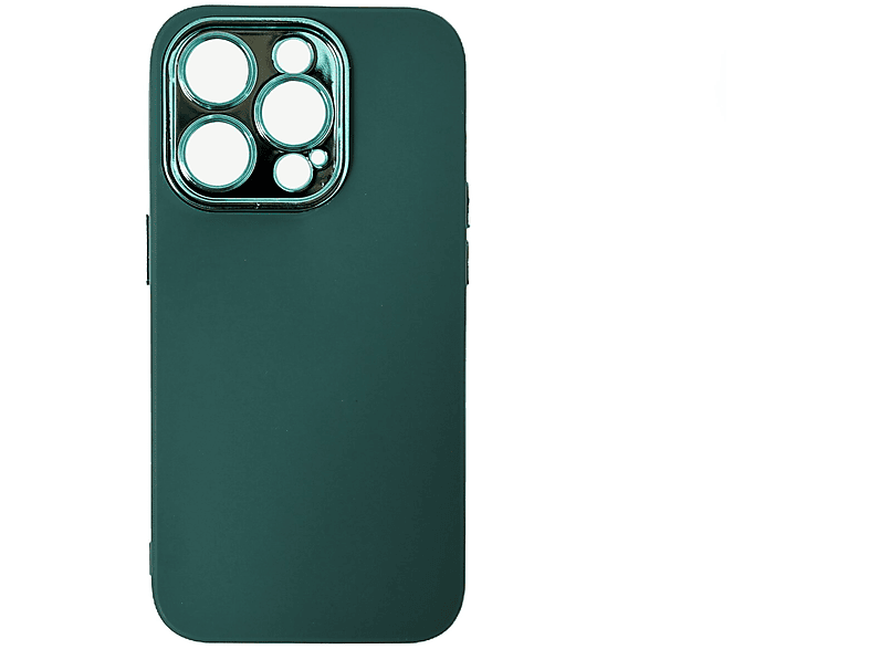 Dunkelgrün Silikonhülle 14, iPhone Apple, mit COFI Backcover, Kameraschutz,