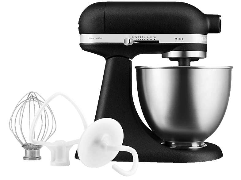 KITCHENAID MINI Limited Liter 250 3,3 - 5KSM3311XEBK Schwarz Liter, (Rührschüsselkapazität: Watt) - 3,3 Edition Gusseisen Küchenmaschine