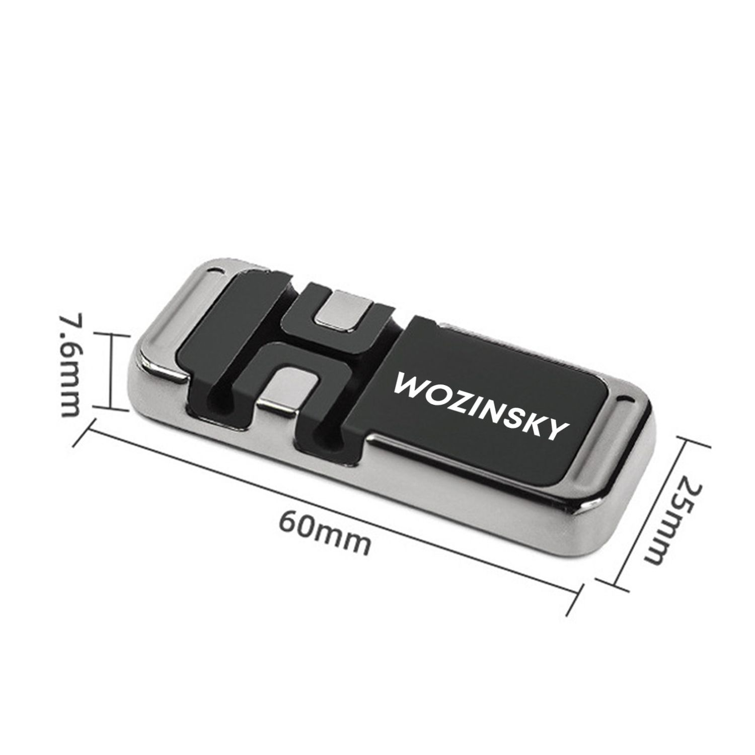 WOZINSKY Magnetischer Telefonhalter mit Kabelorganisation Handyhalterung, Schwarz