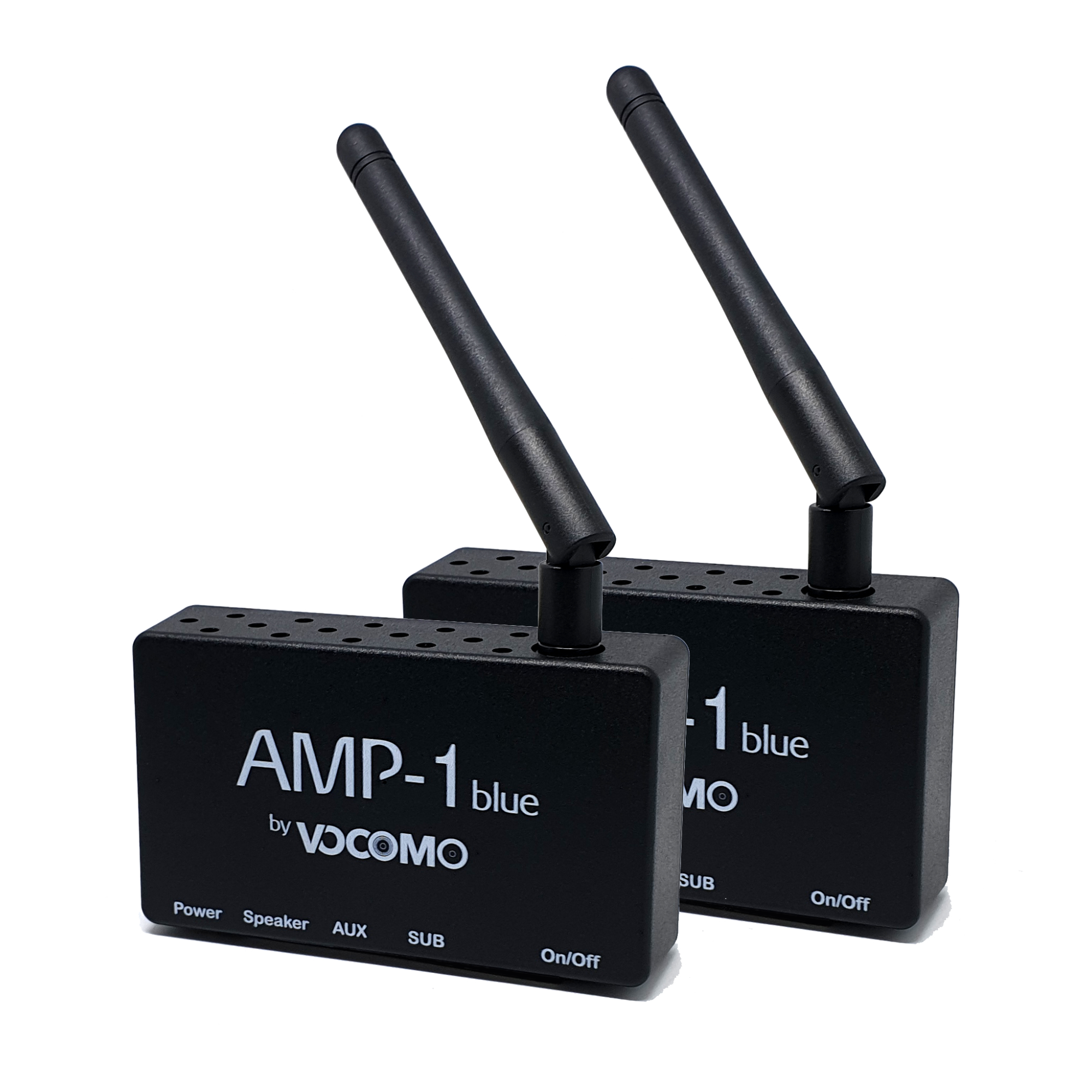 VOCOMO AMP-1 Wattpro Kanal, schwarz) Bluetooth 36 Verstärker (Paar) (2Kanäle, blue TWS