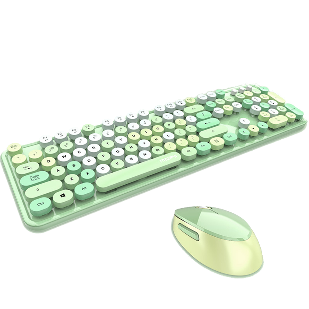 Farbe Maus Tastatur SYNTEK Set, Set, Trio Tastatur Maus Büro Kabellose verde Tastatur Mädchen und Punk