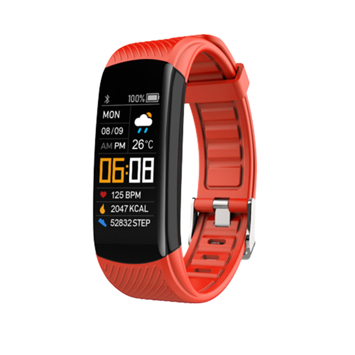 Silikon, SYNTEK Orange Überwachung Orange Titan Smart Bracelet Übung Herzfrequenz Smart Smartwatch Gesundheit Bracelet