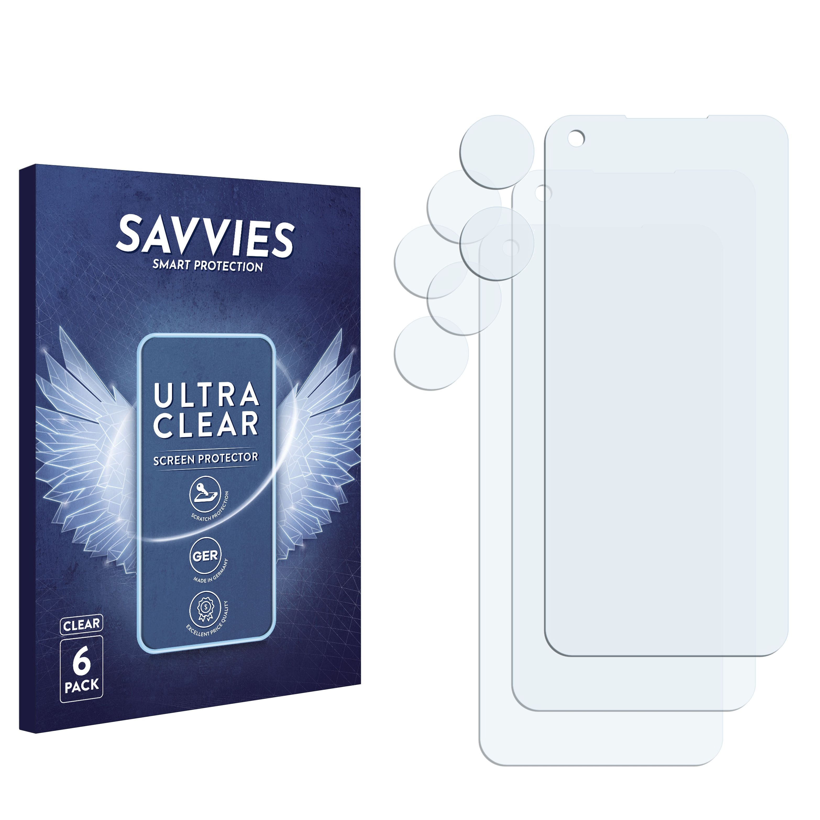 SAVVIES 6x klare Schutzfolie(für ASUS ZenFone 10)