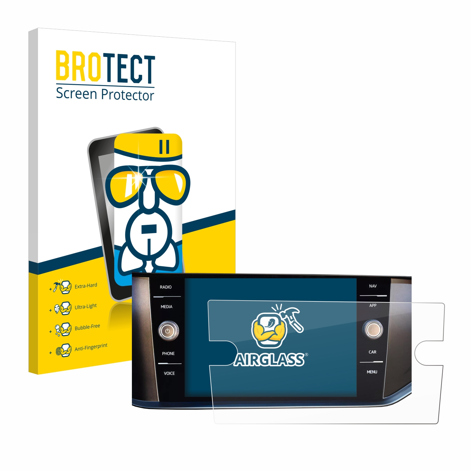 BROTECT Airglass klare Schutzfolie(für Media T-Cross 2022 8\