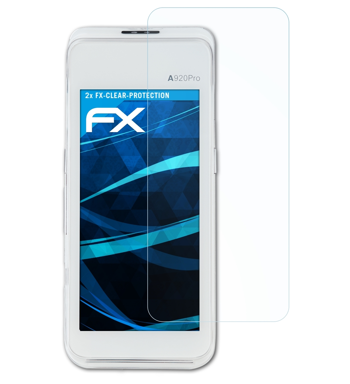 ATFOLIX 2x FX-Clear Displayschutz(für Pax A920 Pro)