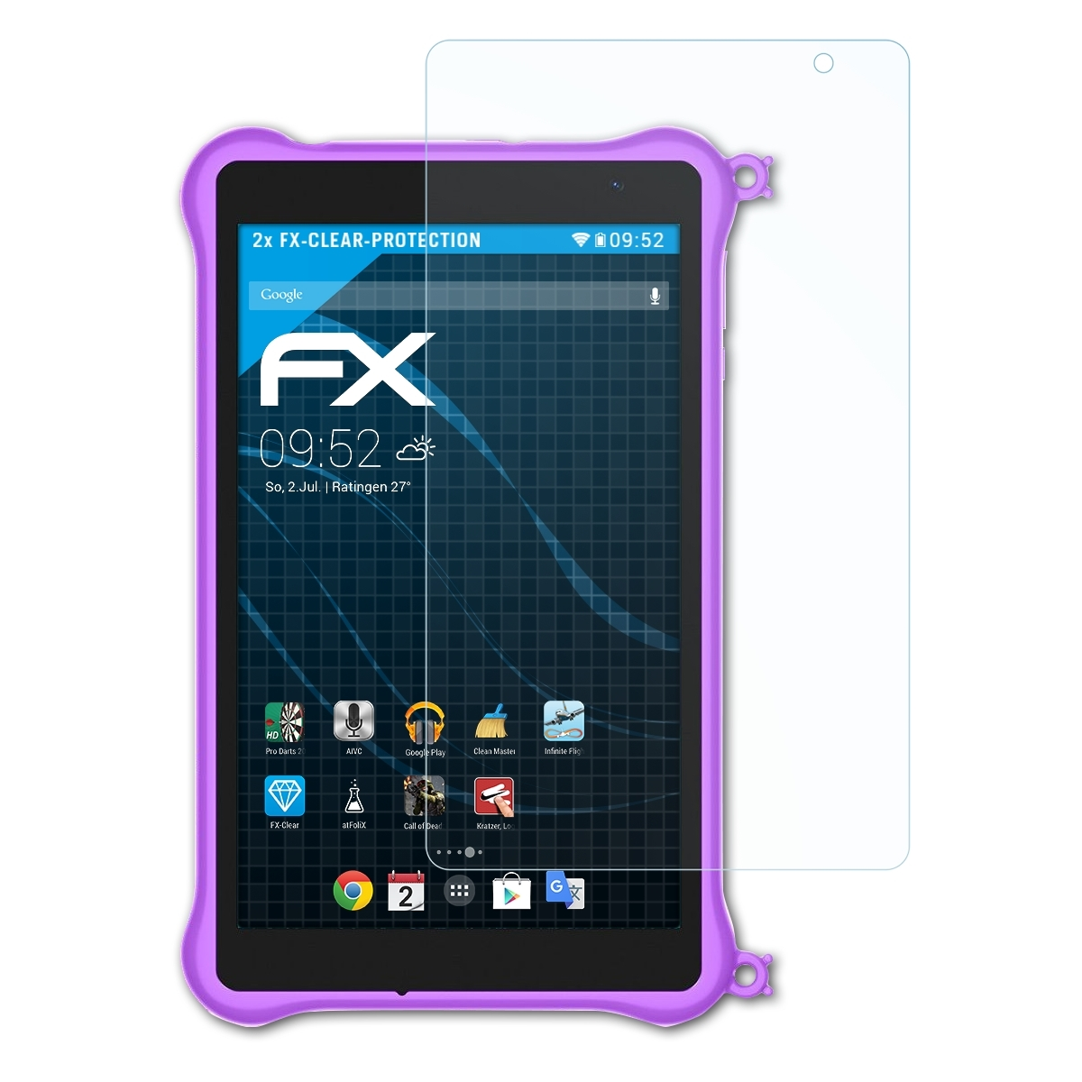 Kids) Tab FX-Clear Displayschutz(für 2x Blackview 5 ATFOLIX