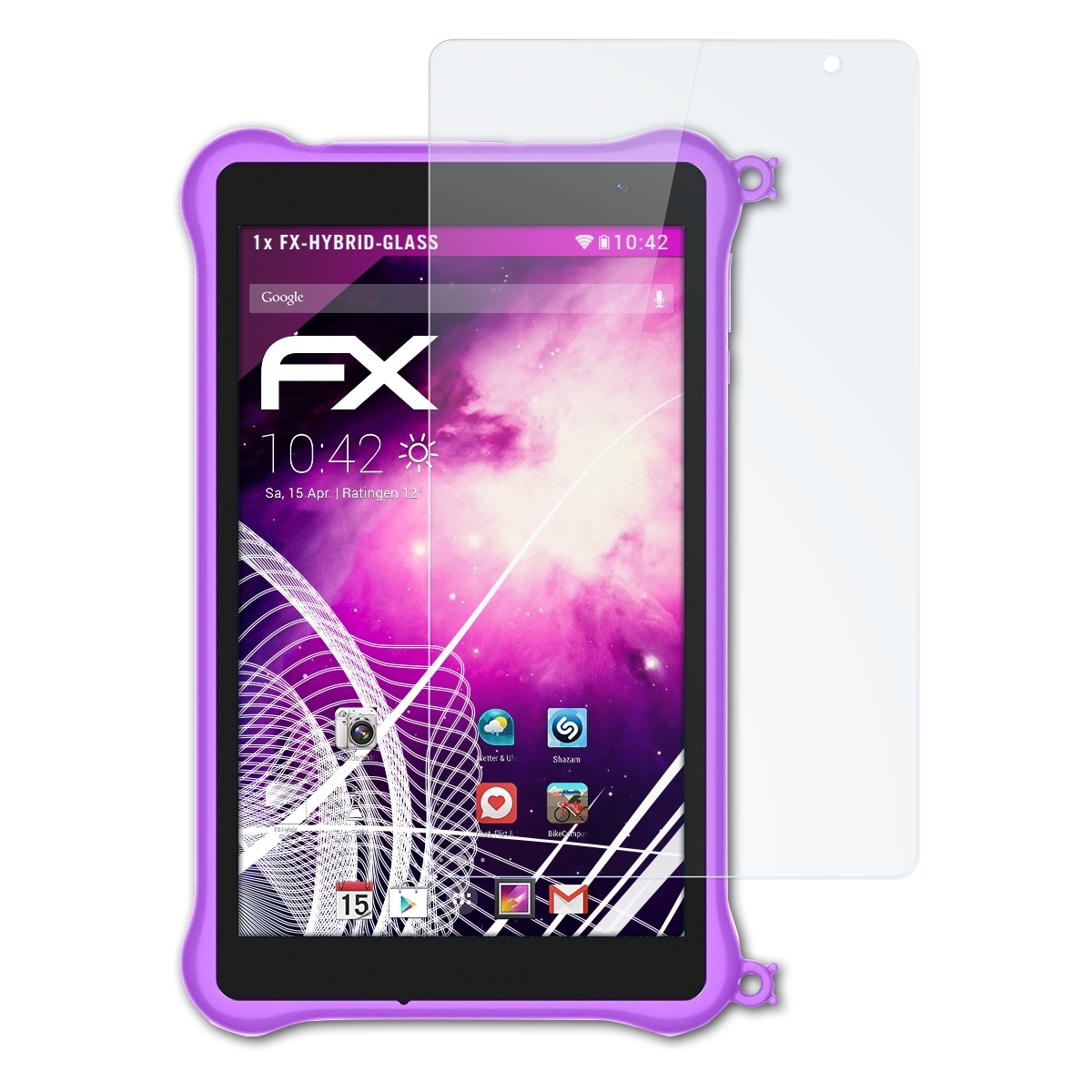 Tab Schutzglas(für 5 Kids) Blackview ATFOLIX FX-Hybrid-Glass