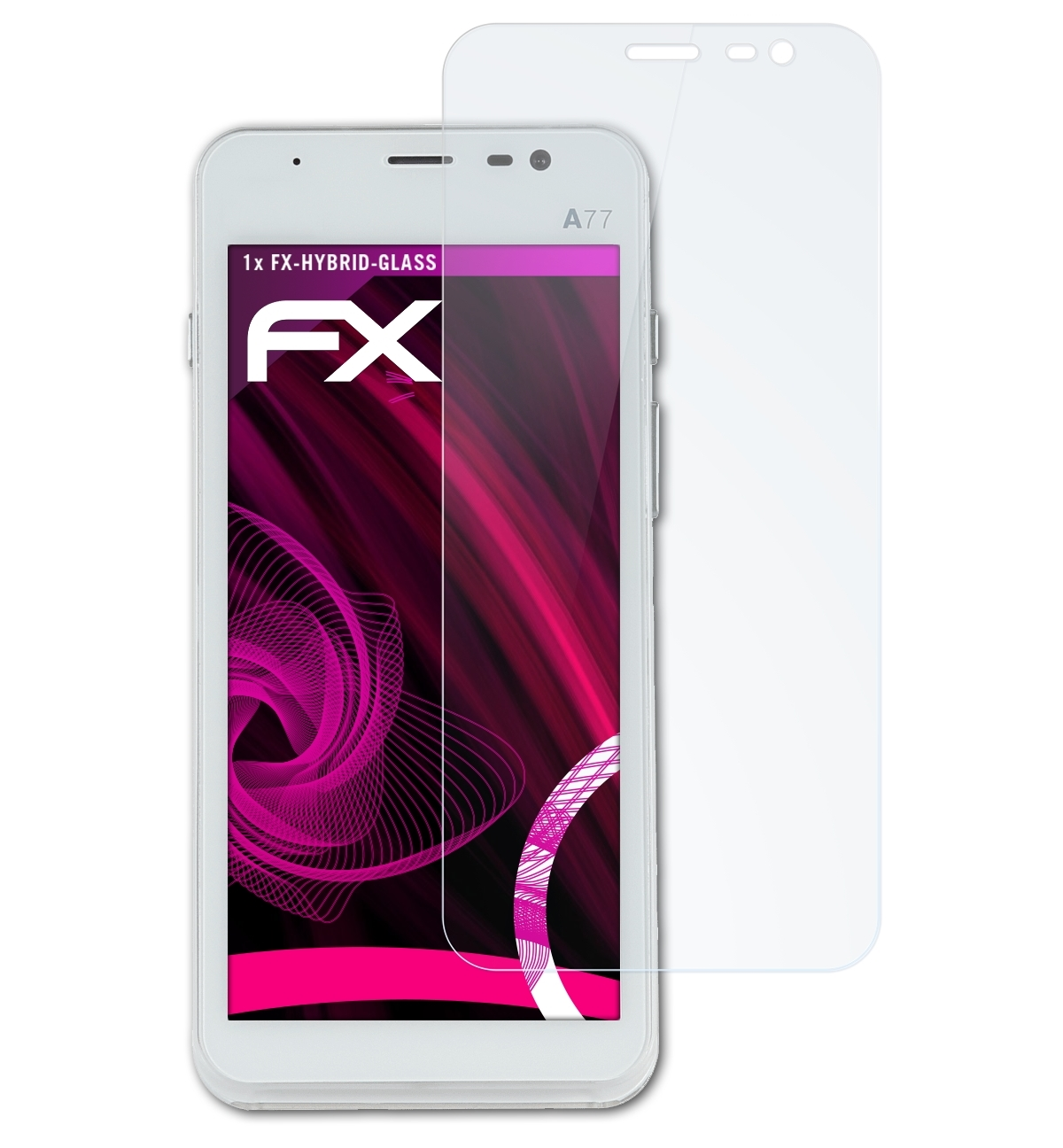 ATFOLIX FX-Hybrid-Glass Schutzglas(für Pax A77)