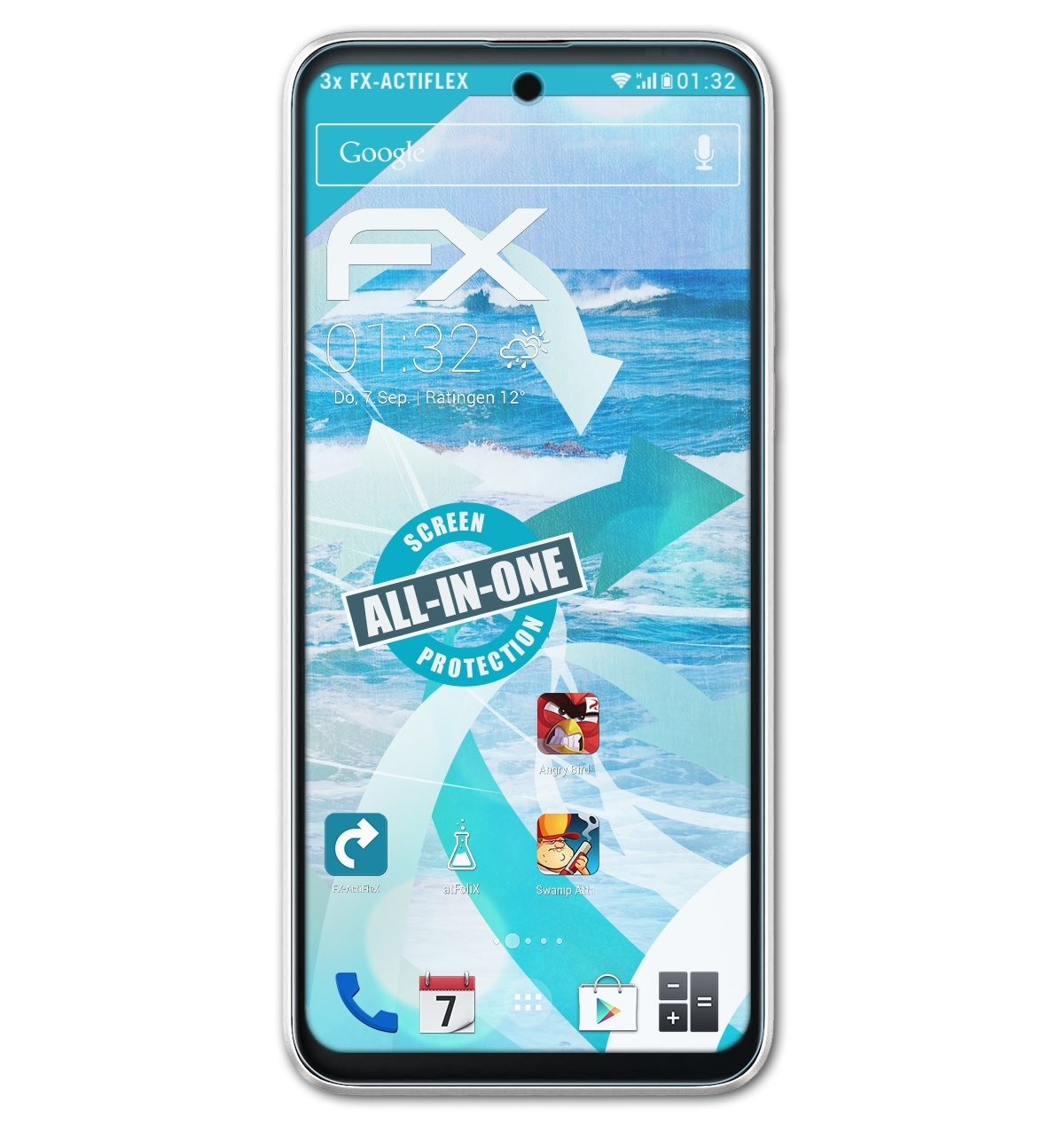 3x U23 HTC ATFOLIX FX-ActiFleX Displayschutz(für Pro)