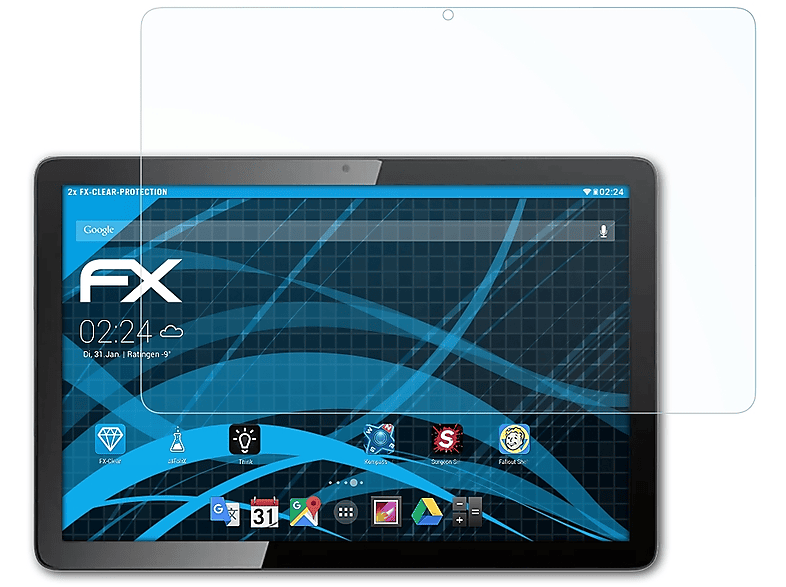 ATFOLIX 2x FX-Clear Displayschutz(für 20) Cubot Tab