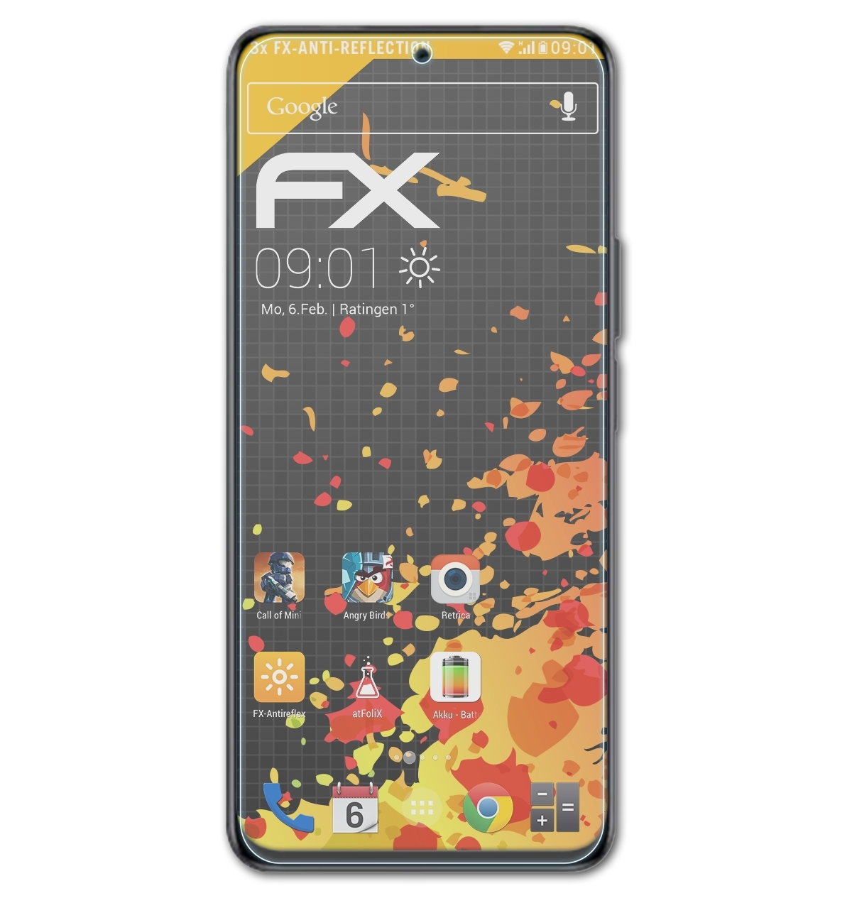 ATFOLIX 3x FX-Antireflex 90 Honor Displayschutz(für Lite)
