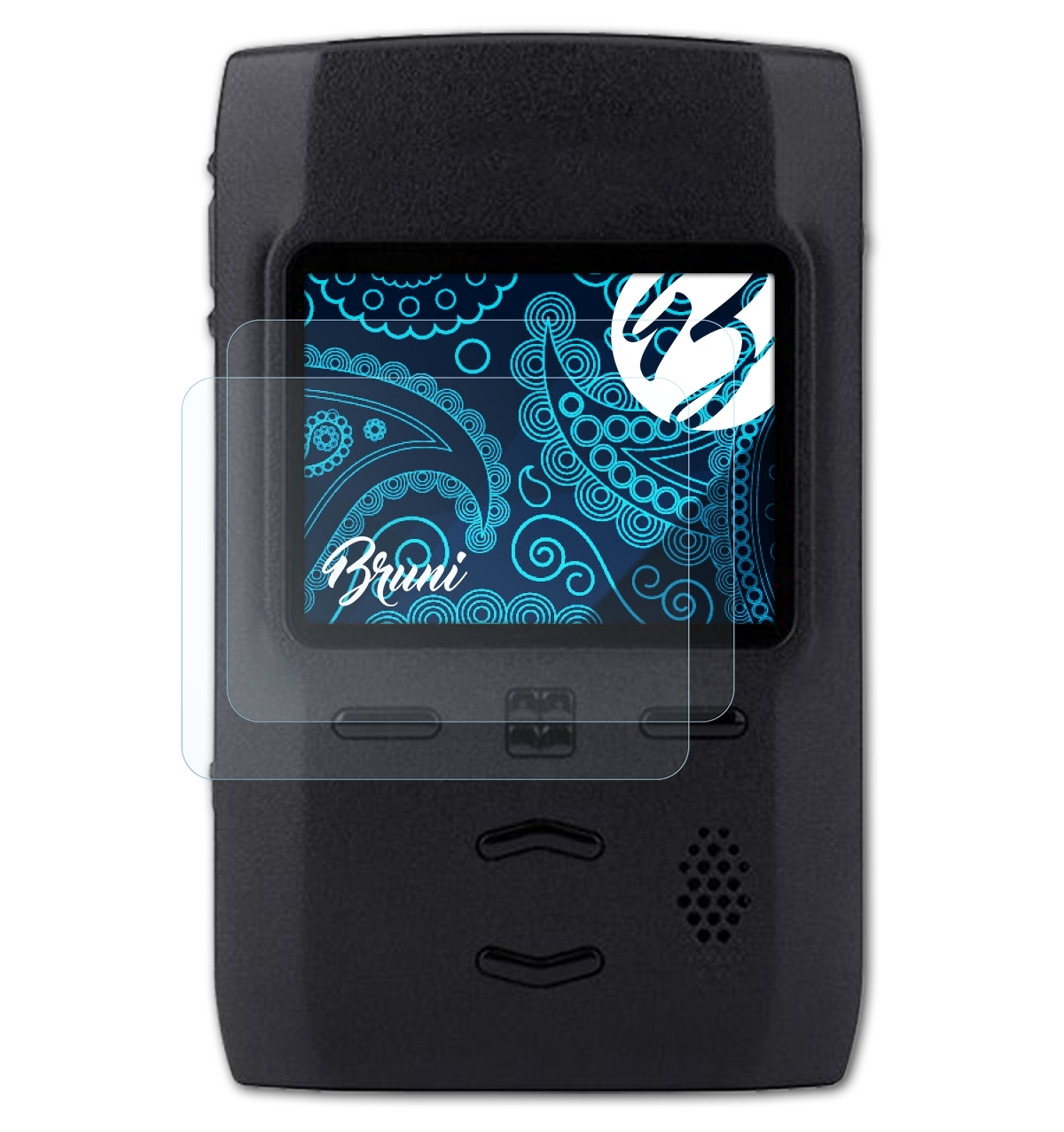 BRUNI 2x Basics-Clear Schutzfolie(für Motorola TPG2200 Tetra Pager)