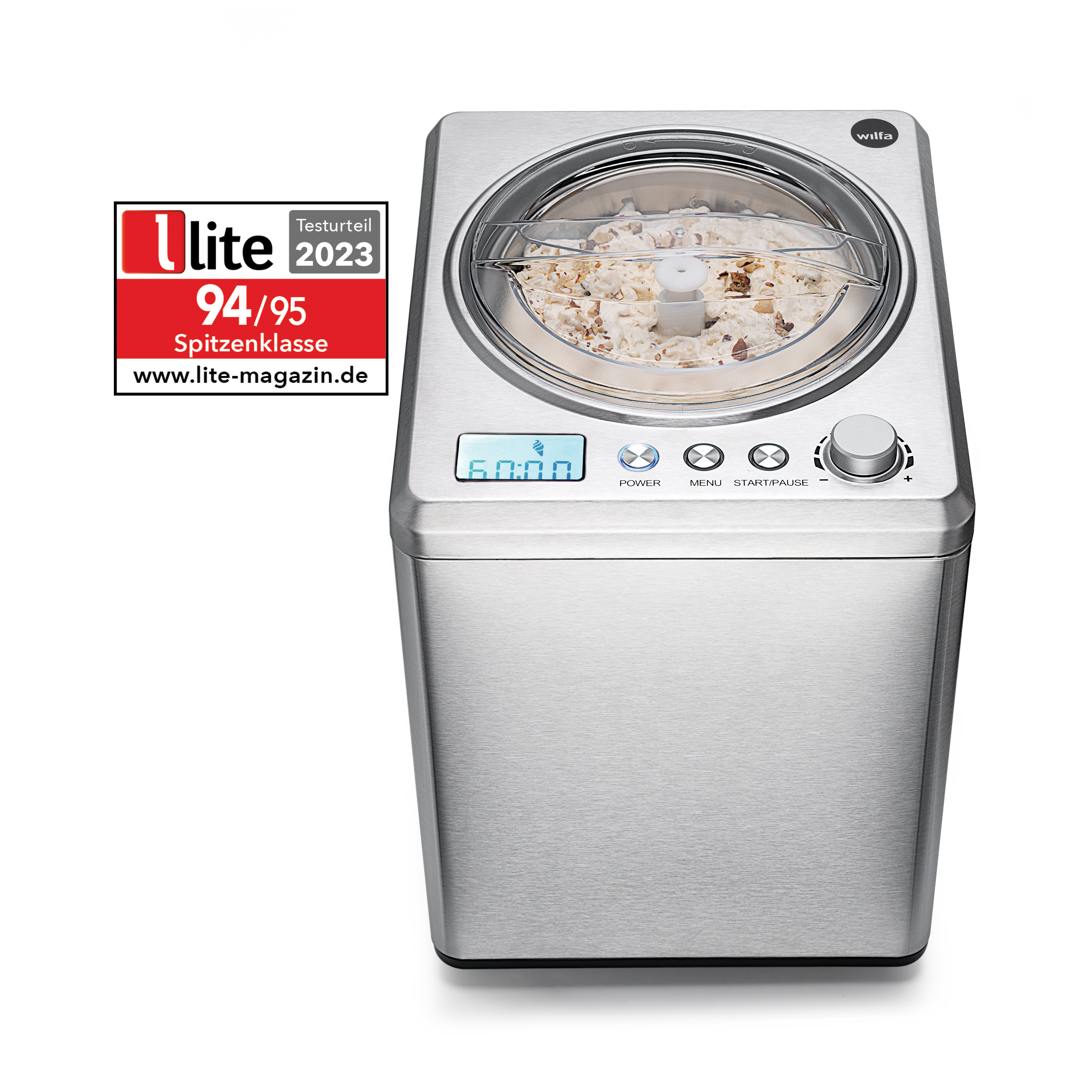 WILFA VANILLA ICM1S Eismaschine (250 Watt, Silber)