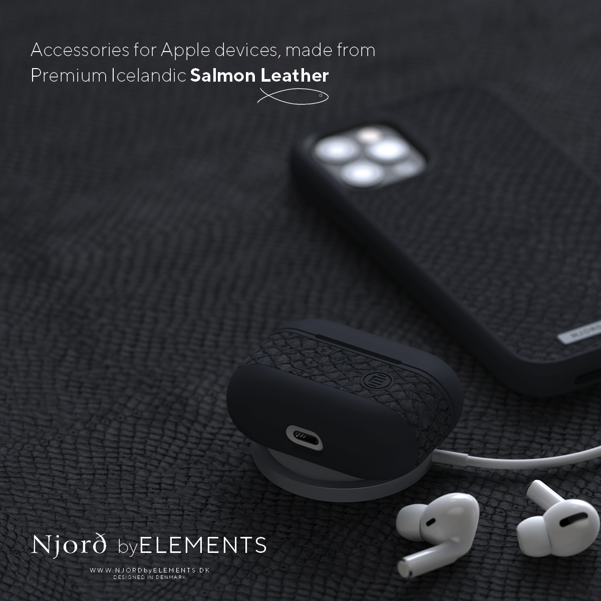 NJORD Njord, Full Cover, Pro, Airpods Dunkelgrau Apple