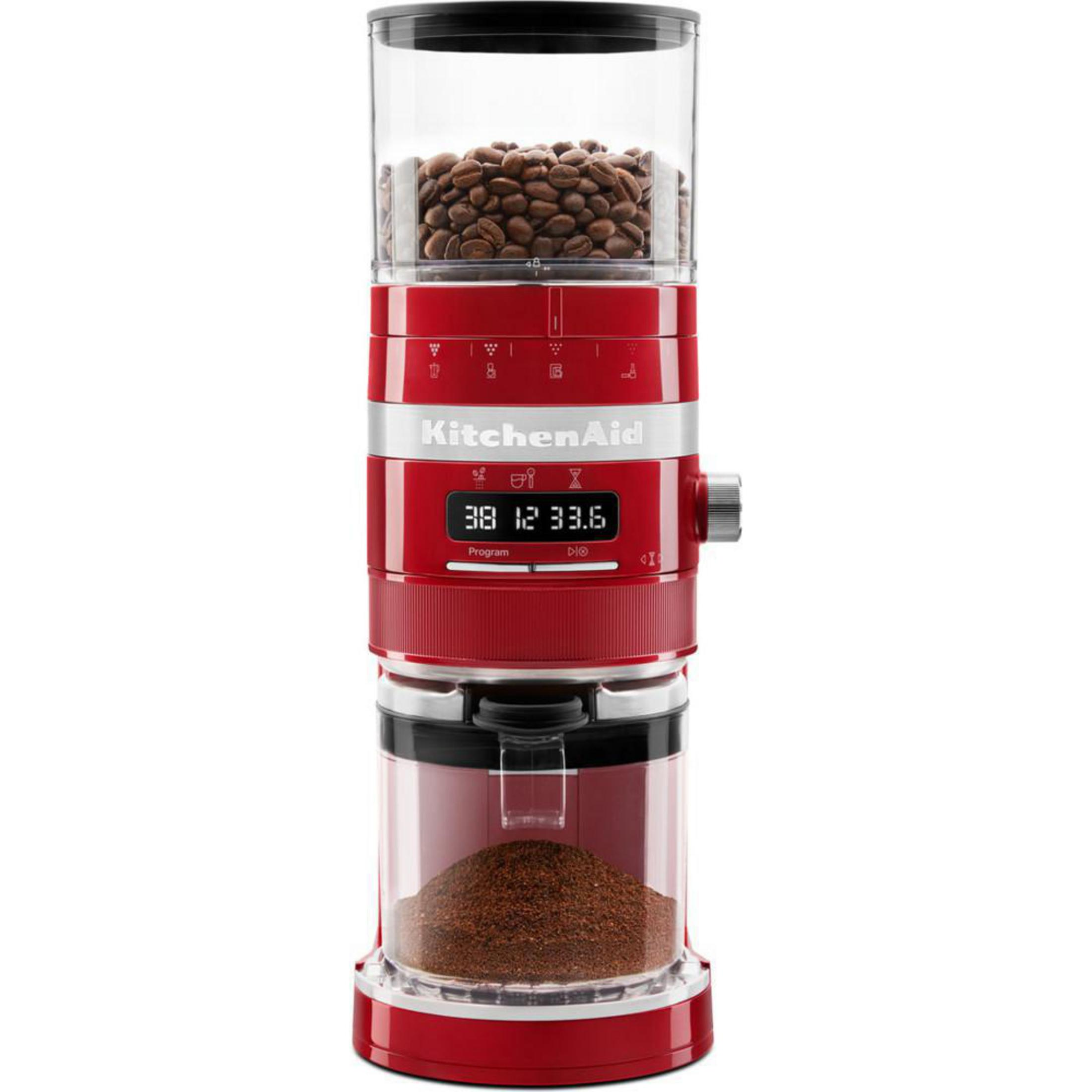 5KCG8433EER Watt, EMPIRE KITCHENAID Kaffeemühle Rot Empire ROT (150 Edelstahl-Mahlkegel)