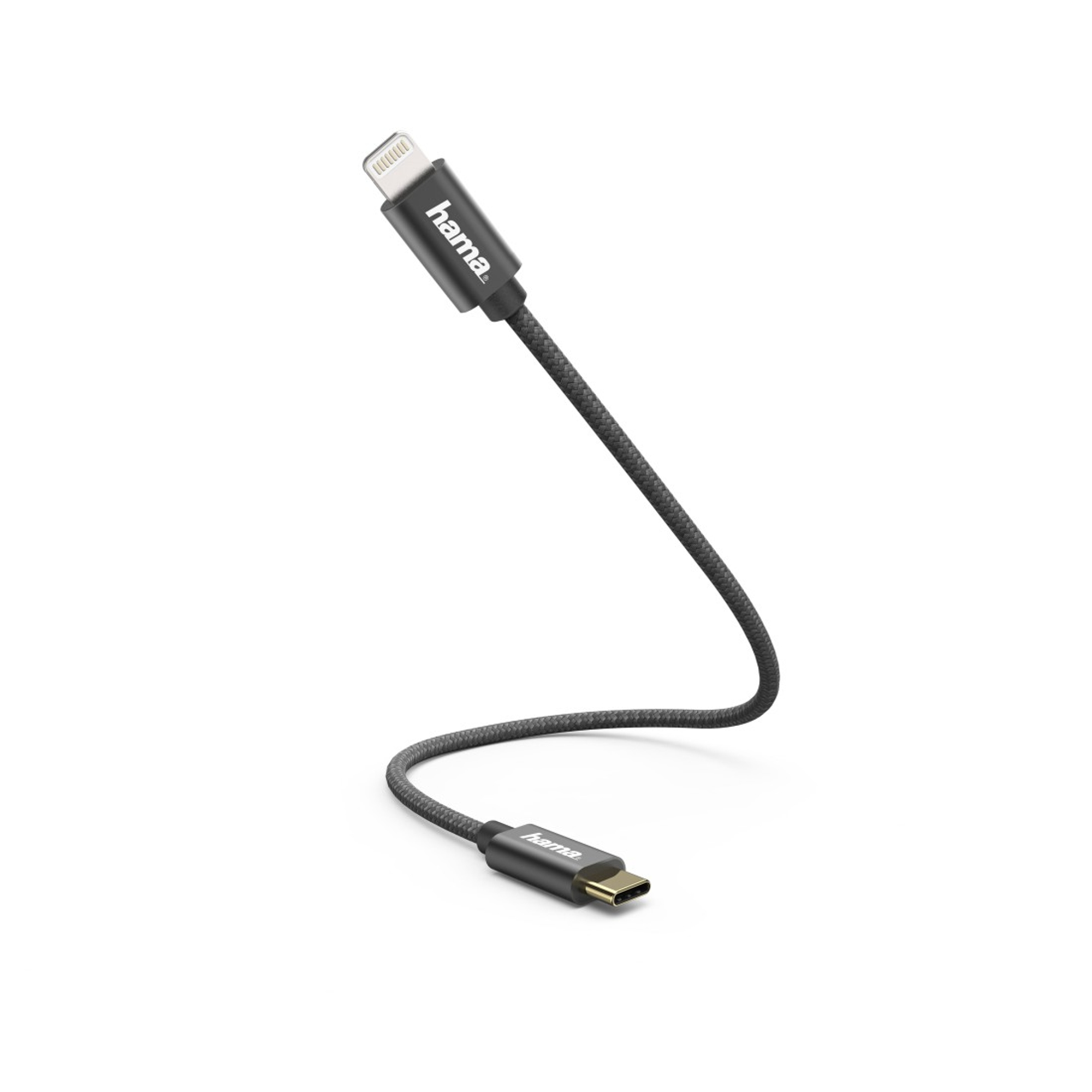 Lightning, Schwarz USB-C Ladekabel, m, - 0,2 HAMA