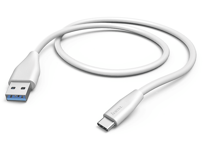 HAMA USB-Type-C-Kabel, Lade-/Datenkabel, 1,5 Weiß m