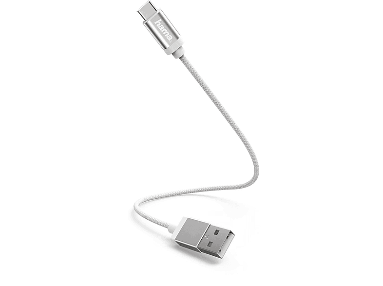 Weiß Lade-/Datenkabel, USB-Type-C-Kabel, 0,2 HAMA m,