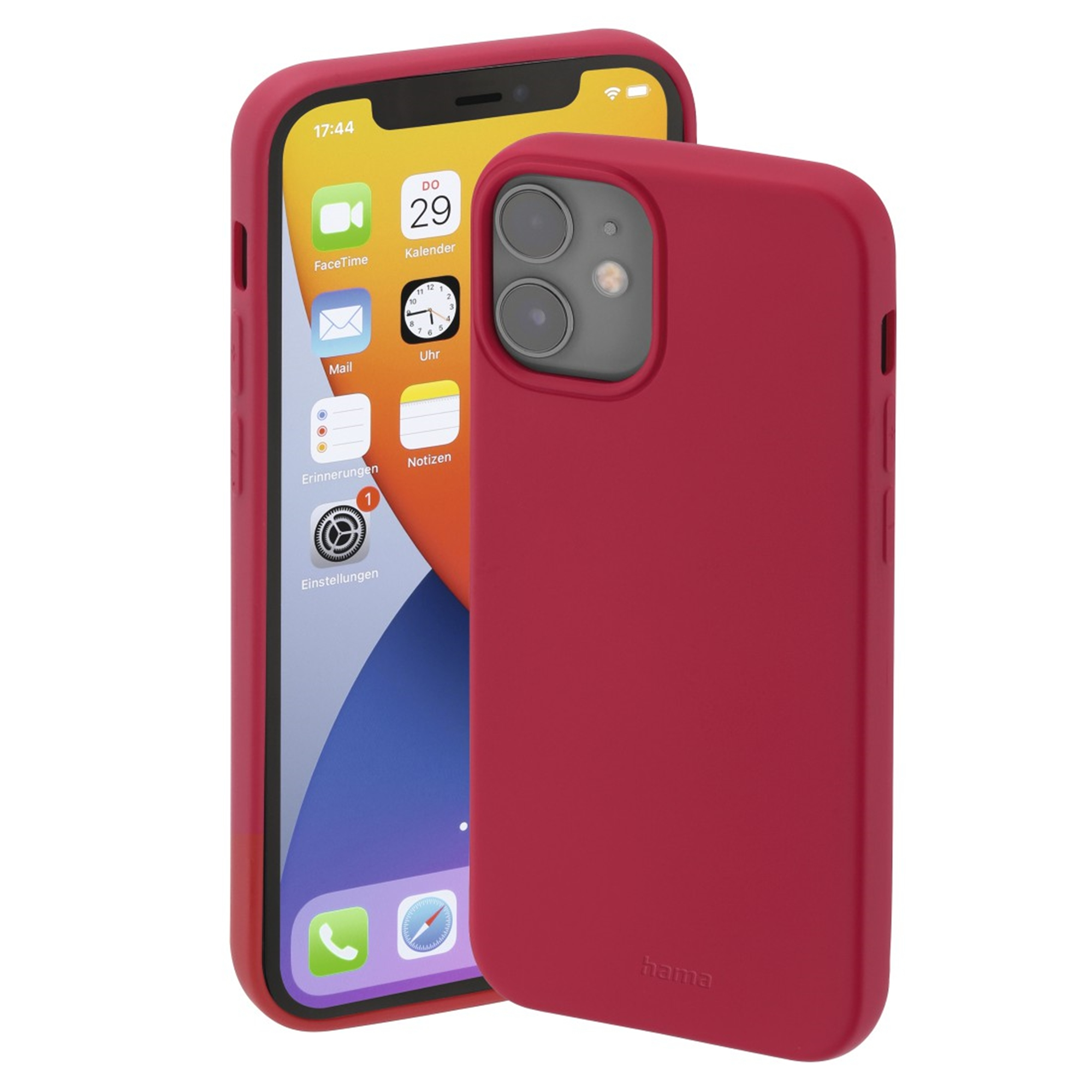 Backcover, Apple, Finest Rot iPhone HAMA Feel, 12 mini,