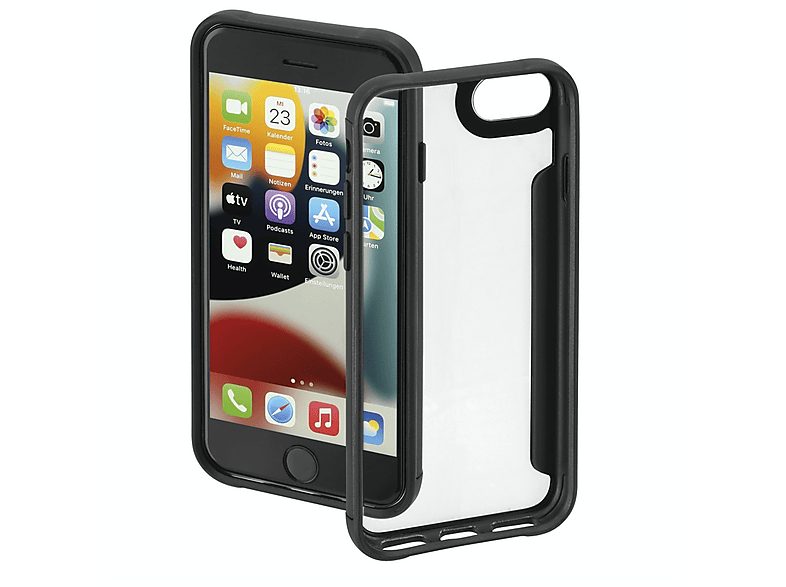2020/SE iPhone Backcover, Metallic Transparent/Schwarz Frame, 7/8/SE Apple, 2022, HAMA