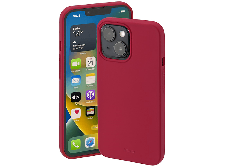 Backcover, HAMA Feel, Finest Rot Apple, 14, iPhone