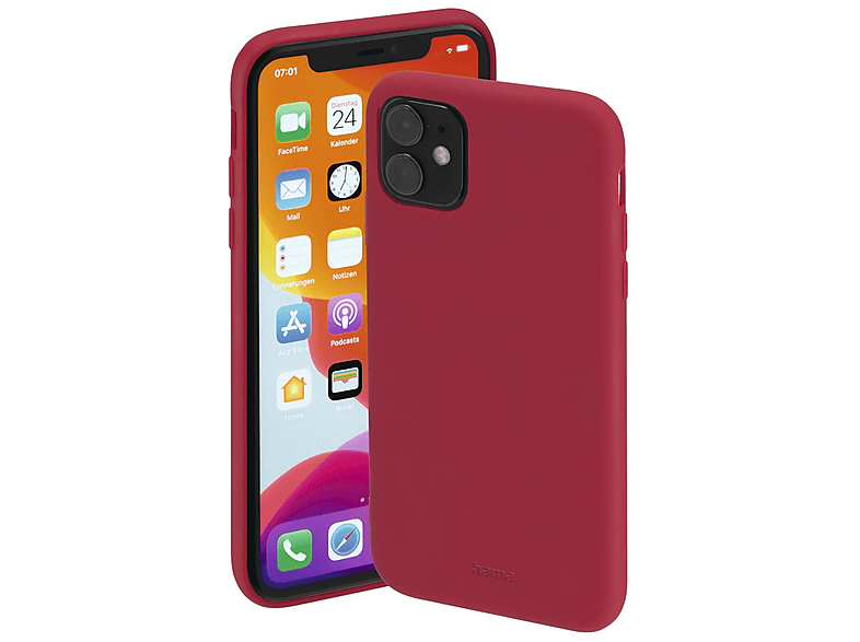 HAMA Backcover, Rot Finest Feel, 11, iPhone Apple,