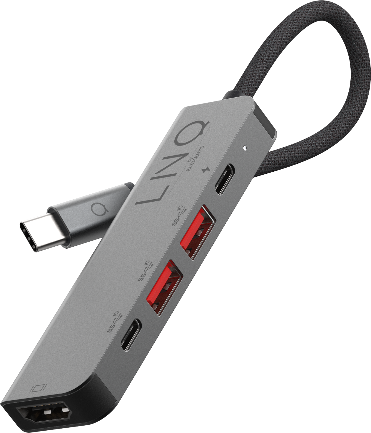 Grey 5in1 USB-C Pro, LINQ Black, Hub,