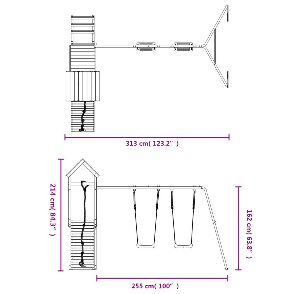 3155875 Spielturm VIDAXL