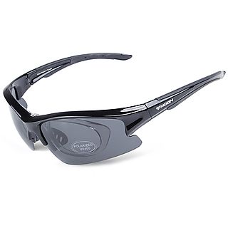 KINSI Fahrradbrille Fahrradbrille-Set, Mountainbike-Brille, Radsportbrille, Sonnenbrille Fahrradbrillen, Schwarz