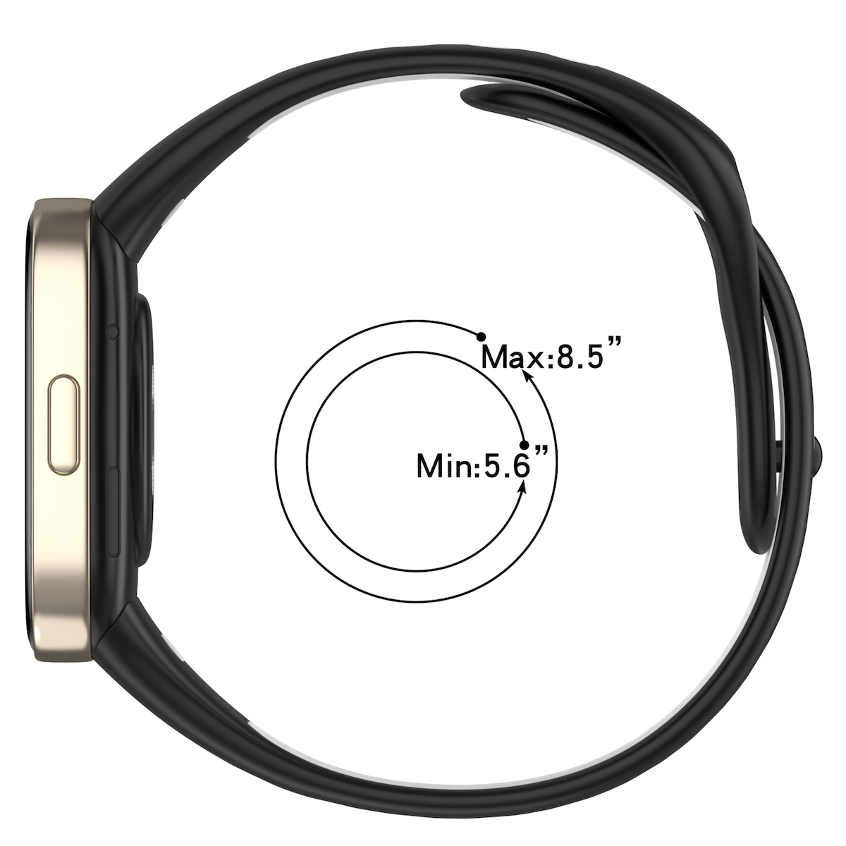 Xiaomi, Sport Silikon Watch Zweifarbiges WIGENTO Redmi / 3, Band, Ersatzarmband, Schwarz Weiß