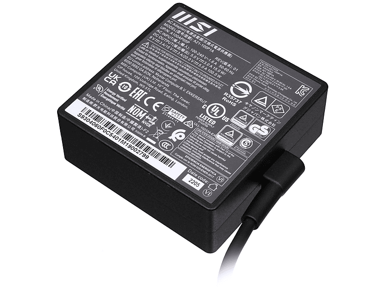 eckiges 100 S93-0406611-D04 Watt Netzteil MSI USB-C Original