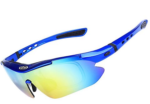 KINSI Fahrradbrille Radsportbrille, Sportbrille, polarisierte Sonnenbrille, UV-400-Schutz Fahrradbrillen, Dunkelblau