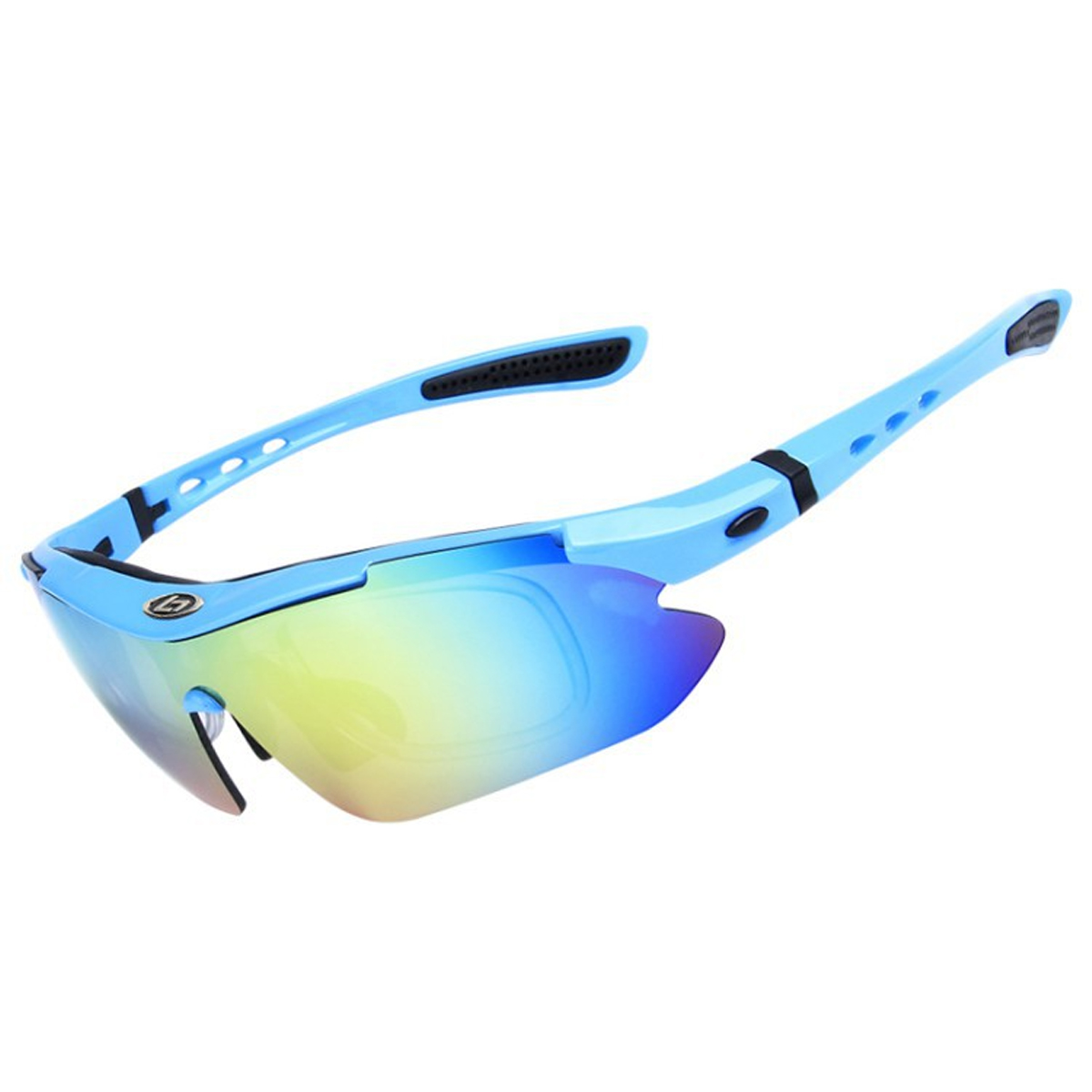 LEIGO Fahrradbrille Radsportbrille, Fluoreszierendes polarisierte Blau Fahrradbrillen, Radsportbrille, Sonnenbrille Sportbrille
