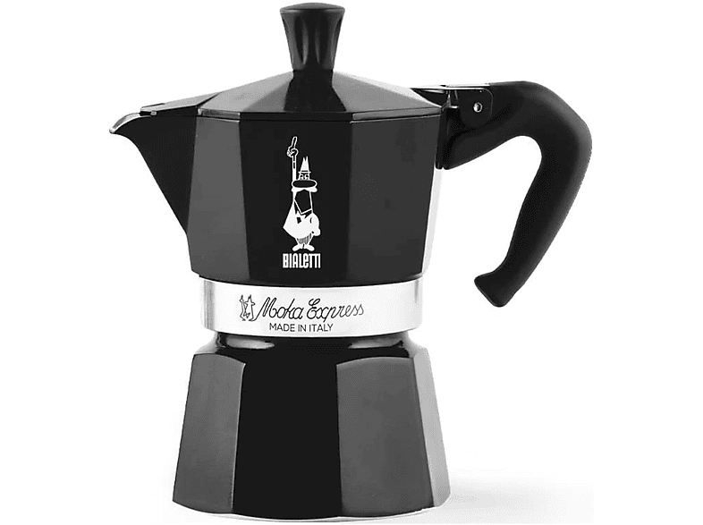 Espressokocher 3 Schwarz Tassen Moka BIALETTI Express für BLACK