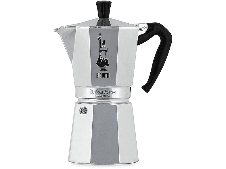 BIALETTI Moka Express Espressokocher Silber für Tassen 18