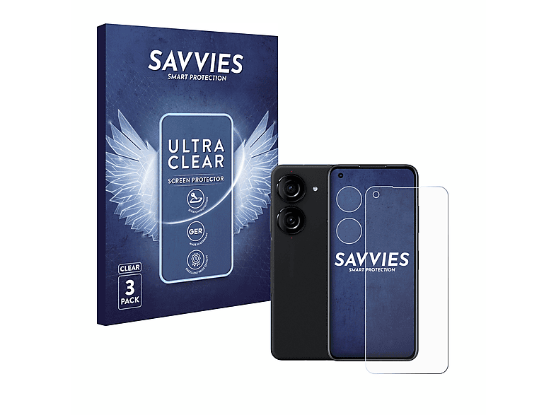 SAVVIES 6x klare Schutzfolie(für ASUS ZenFone 10)