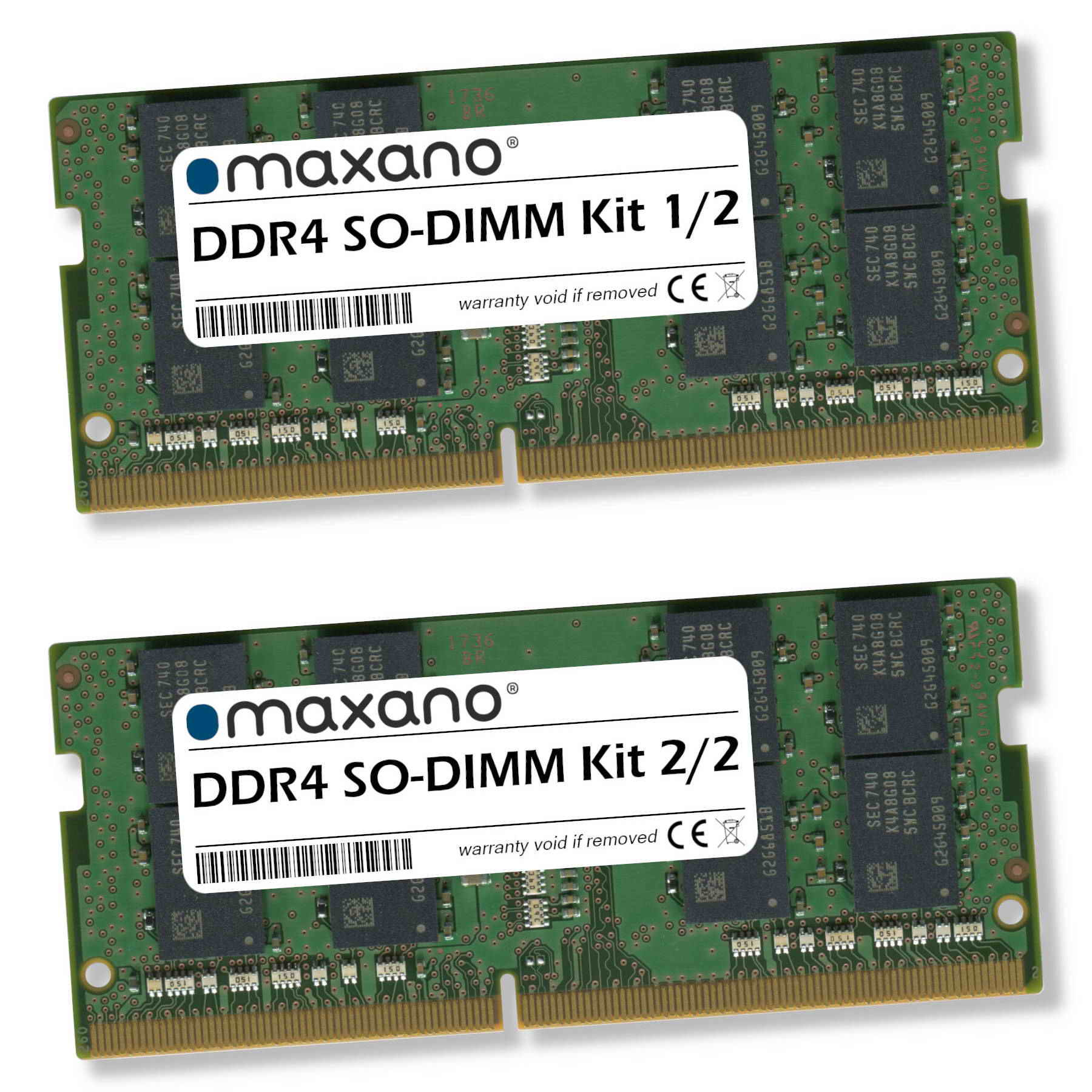 2x B12UGZ MSI für Arbeitsspeicher 64 32GB (PC4-25600 Crosshair Kit RAM SDRAM MAXANO GB 15 SO-DIMM) 64GB