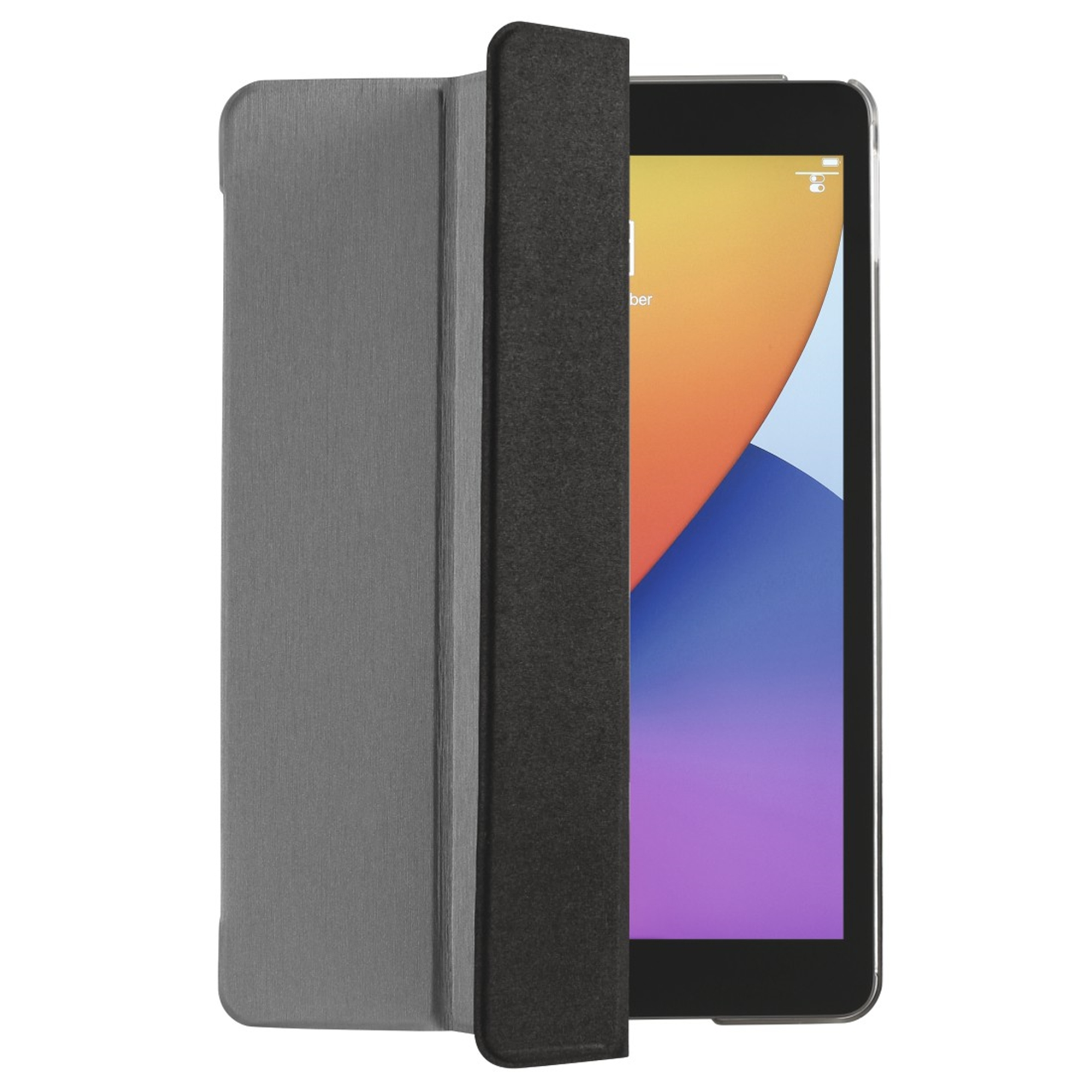Fold für Bookcover Polyurethan HAMA Apple Tablet-Case Grau Clear (PU),