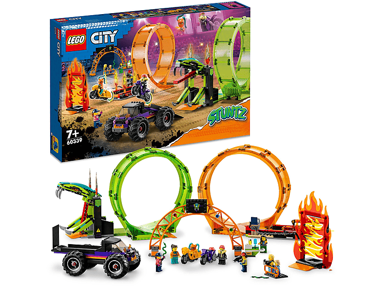 Juego de construcción  - City Double Loop Stunt Arena (60339) LEGO