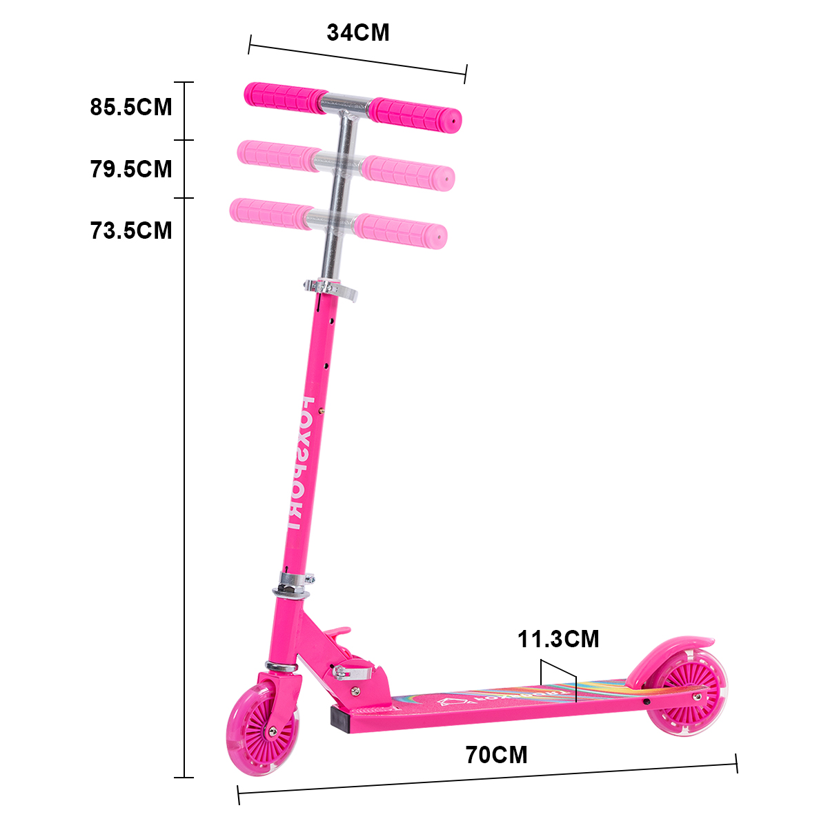 Rot Rosarot) Scooter FOXSPORT A Kinder (4,7 Zoll, Rosa