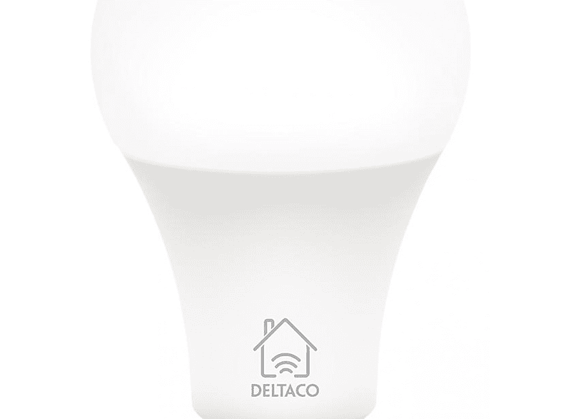 9W, LED-Lampe, WLAN, DELTACO wei HOME dimmbar, SMART LED-Leuchte, Weiß E27, DELTACO 2700K-6500K,