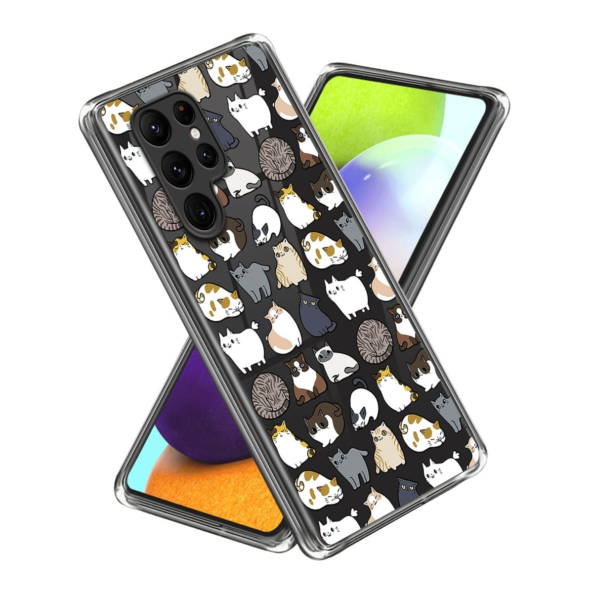 WIGENTO Design Muster Motiv Ultra Samsung, dünn Galaxy mit Hülle TPU & S23 Transparent Backcover, robust, Aufdruck 5G