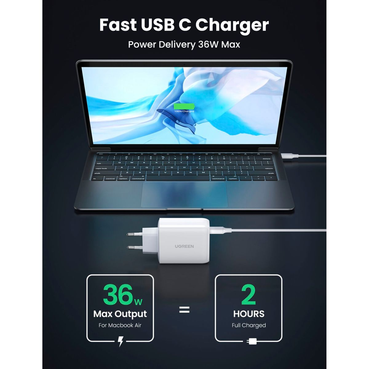 Ładowarki USB do telefonów UGREEN 60468-ugreen Czarny