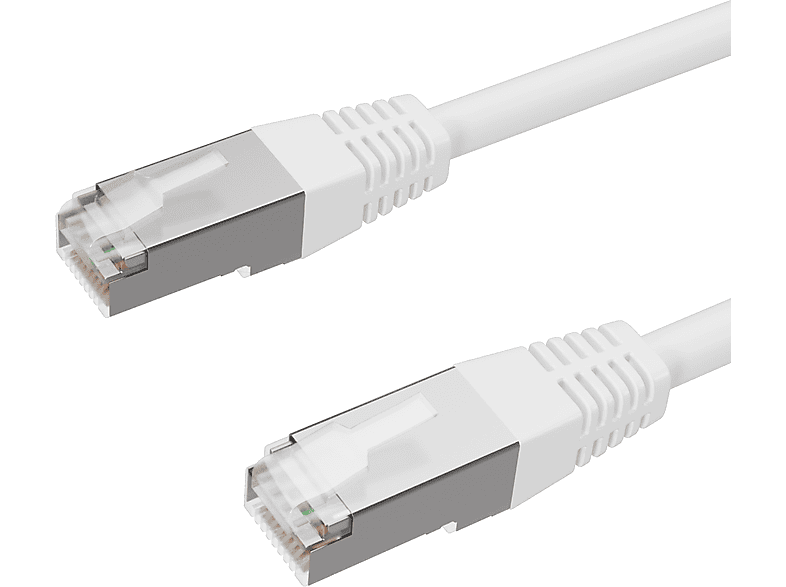 cat 6 Patchkabel 2m, 2 S/FTP RJ45, weiß Halogenfrei PIMF KABELBUDE Patchkabel m