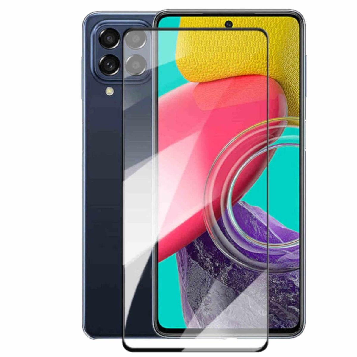 5G) Galaxy Display 2x Schutzglas(für M53 Full H9 Samsung Panzer WIGENTO Hart Glas Folie