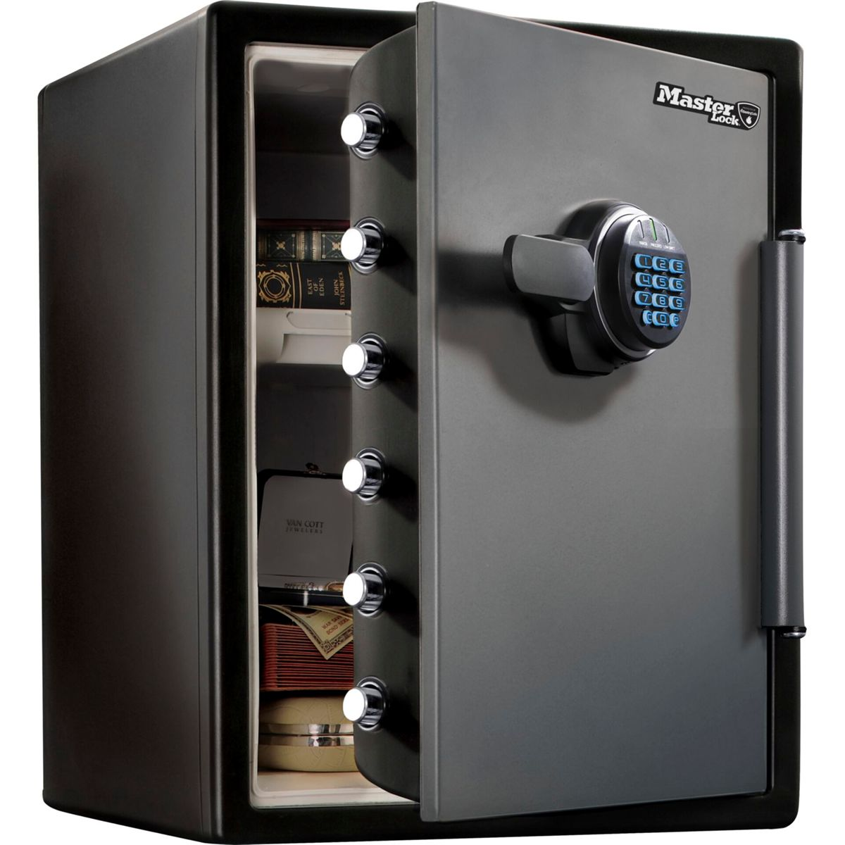 Lock schwarz Kombination mit Master LFW205FYC digitaler Tresor Sicherheitssafe / MASTERLOCK grau