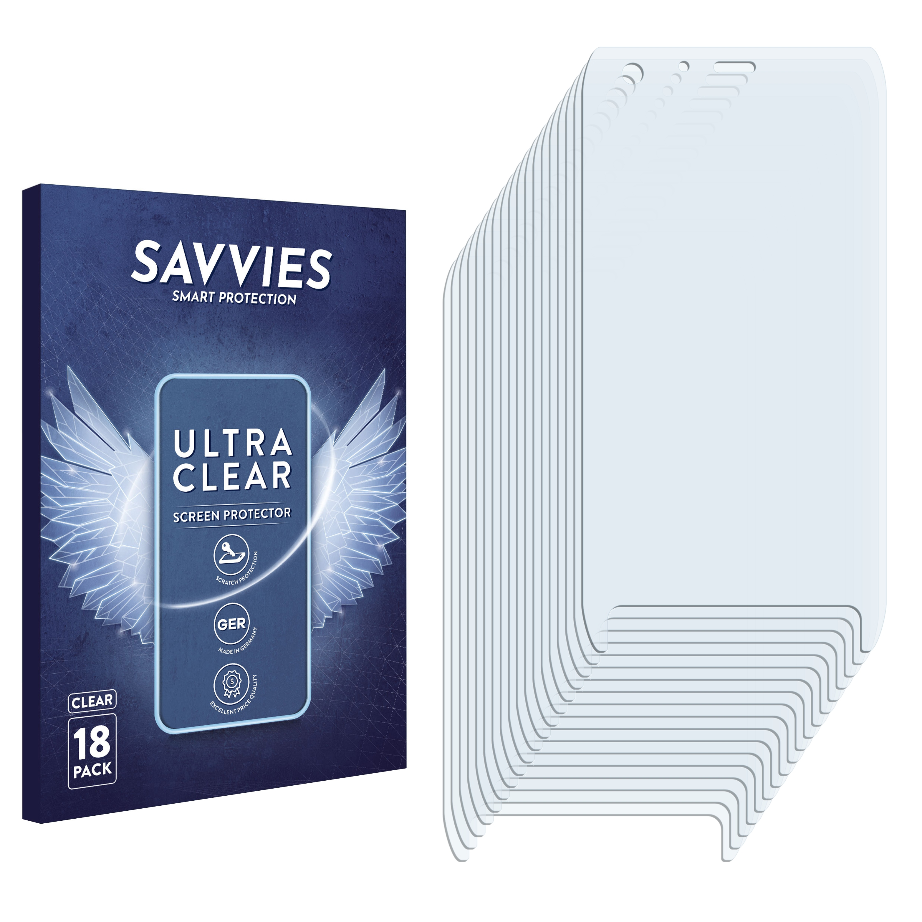 SAVVIES 18x L11) klare Schutzfolie(für LEX Motorola