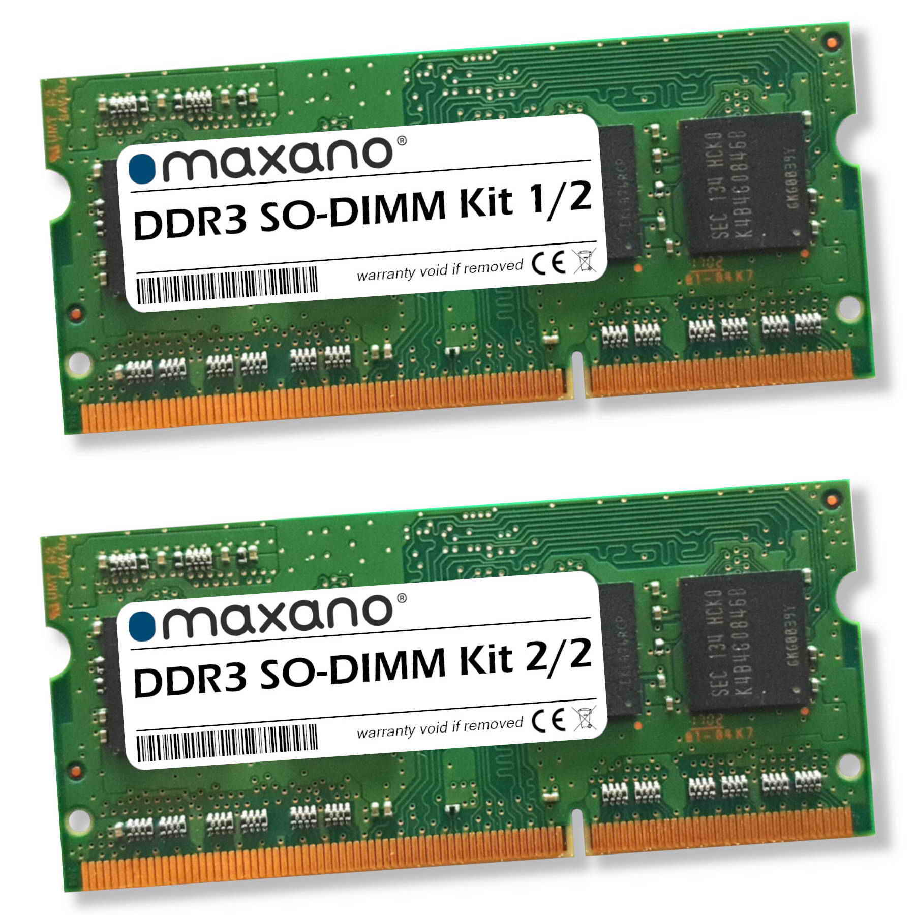 MAXANO 8GB Kit 2x 4GB RAM für Lenovo ThinkPad SL510 (PC3-10600 SO