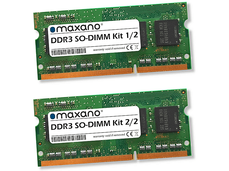 MAXANO 8GB Kit 2x 4GB RAM für Lenovo ThinkCentre M90p Eco USFF (PC3-10600 SO-DIMM) Arbeitsspeicher 8 GB SDRAM