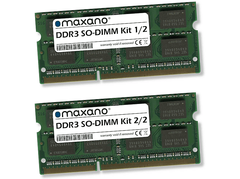 MAXANO 16GB Kit 2x 8GB RAM für Medion Akoya E5057D (PC3-12800 SO-DIMM) Arbeitsspeicher 16 GB SDRAM